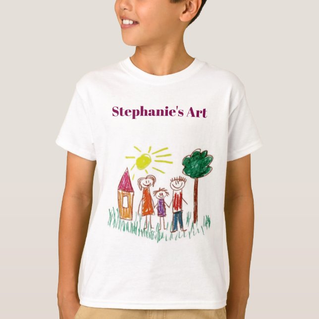 Benutzerdefiniertes Gezeichnet Shirt-Kids-Artwork  T-Shirt (Vorderseite)