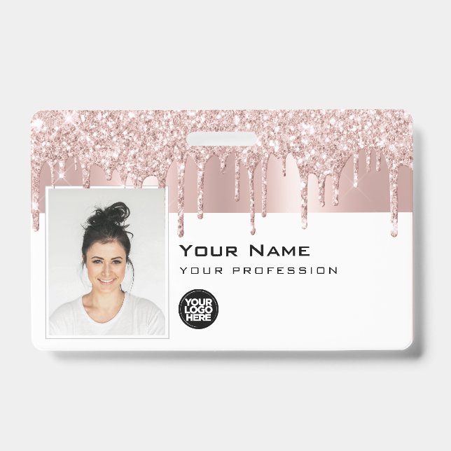 Benutzerdefiniertes Glam Mitarbeiter-Foto, Bar-Cod Ausweis (Front)