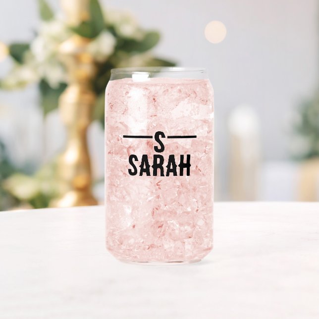 Benutzerdefiniertes Glassware-Set mit Monogram Ini Dosenglas (Insitu (Hochzeit))