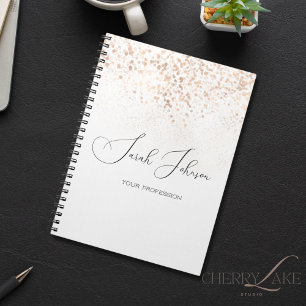 Benutzerdefiniertes goldenes Glitter-Notizbuch Notizblock