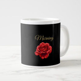 Benutzerdefiniertes Goldenes Skript Elegante Rote Jumbo-Tasse