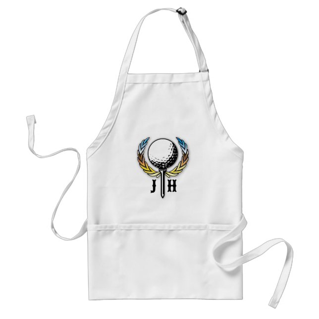 Benutzerdefiniertes Golf-Monogramm-Design Schürze (Vorne)