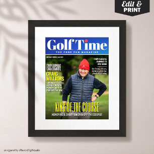 Benutzerdefiniertes Golfmagazin-Cover, lustiges Ge Poster