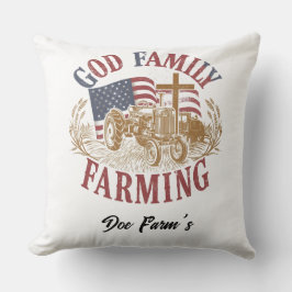 Benutzerdefiniertes „Gott Familie Landwirtschaft“  Kissen