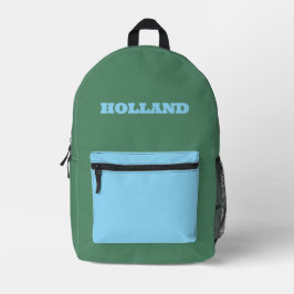 Benutzerdefiniertes Grün und Blau Bedruckter Rucksack