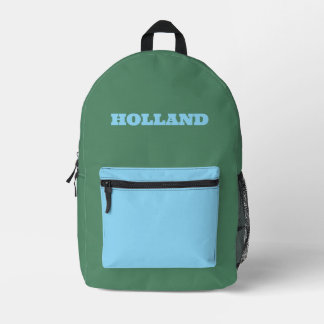 Benutzerdefiniertes Grün und Blau Bedruckter Rucksack