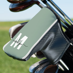 Benutzerdefiniertes grünes initiales Namensmonogra Golf Headcover
