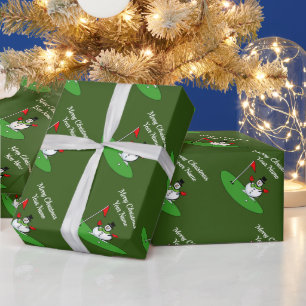 Benutzerdefiniertes grünes Weihnachtspapier für Go Geschenkpapier