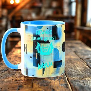 Benutzerdefiniertes Halloween - Elektrischer Cyan- Tasse