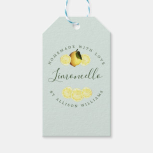 Benutzerdefiniertes hausgemachtes Limoncello Minzg Geschenkanhänger