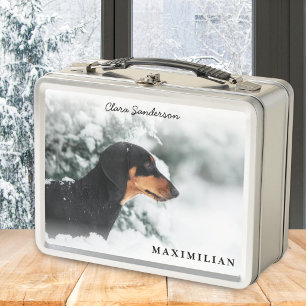 Benutzerdefiniertes Haustier-Hund-Foto Stylisch Pe Metall Brotdose