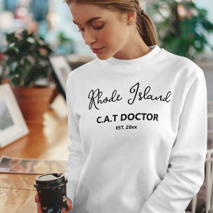 Benutzerdefiniertes Haustier Katze Liebhaber Skrip Sweatshirt
