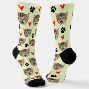Benutzerdefiniertes Haustierfoto Hund Katze mit He Socken