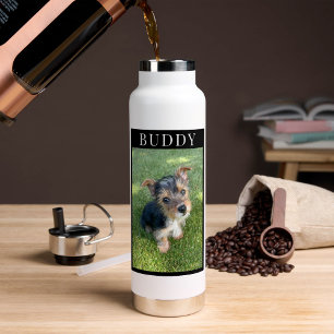 Benutzerdefiniertes Haustierfoto personalisiert Trinkflasche