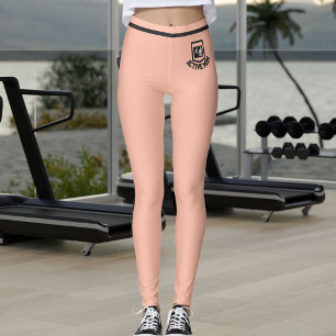 Benutzerdefiniertes Haustierfoto Soft Peach Korall Leggings