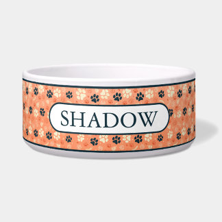 Benutzerdefiniertes Haustierpfotenmuster Napf