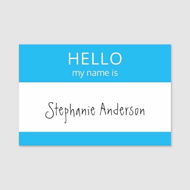 Benutzerdefiniertes HELLO Mein Name ist Abzeichen Namensschild (Vorderseite)