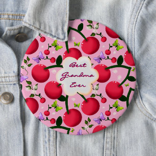 Benutzerdefiniertes hellrosa Blumen-Kirsch-Muster Button