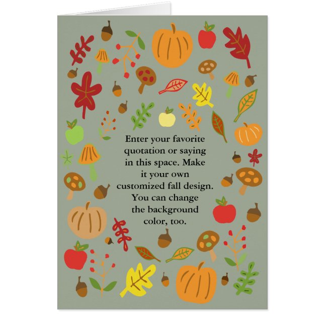 Benutzerdefiniertes Herbstdesign (Vorne)