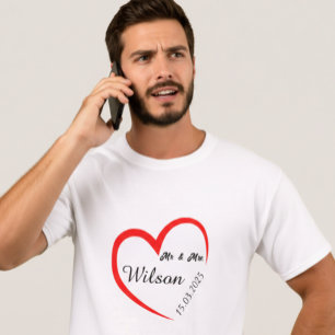Benutzerdefiniertes Herr-und-Frau-Shirt T-Shirt