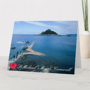 Benutzerdefiniertes Herz St Michaels Mount Cornwal Karte