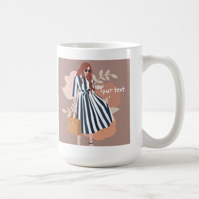 Benutzerdefiniertes Hinzufügen von Text und Bild e Kaffeetasse (Rechts)