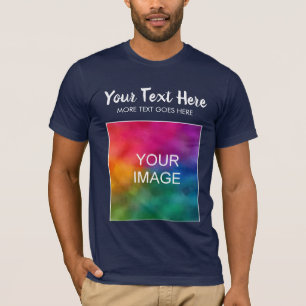 Benutzerdefiniertes Hochladen Bild Logo Text Herre T-Shirt