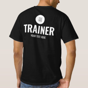 Benutzerdefiniertes Hochladen Logo Herren Trainer  T-Shirt