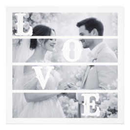 Benutzerdefiniertes Hochzeitsfoto "LIEBE" Fotodruck