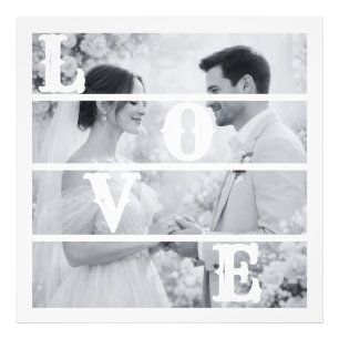 Benutzerdefiniertes Hochzeitsfoto "LIEBE" Fotodruck