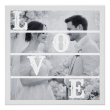 Benutzerdefiniertes Hochzeitsfoto "LOVE"