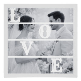 Benutzerdefiniertes Hochzeitsfoto "LOVE" Poster