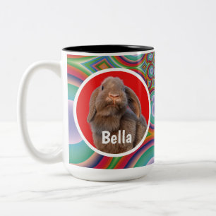 Benutzerdefiniertes Holland Lop Kaninchen Foto Nam Zweifarbige Tasse