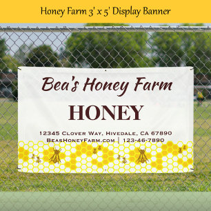 Benutzerdefiniertes Honigfarm-Banner 'Custom Bees Banner