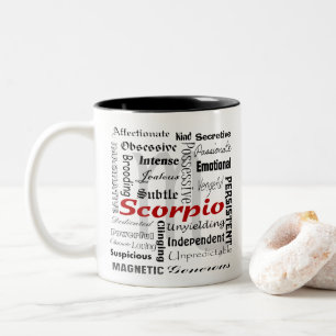 Benutzerdefiniertes Horoskop Zodiac Tracks Collage Zweifarbige Tasse