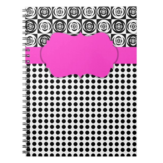 Benutzerdefiniertes Hot-Pink-Glam Notizblock (Vorderseite)