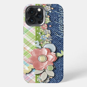 Benutzerdefiniertes hübsches pastellfarbenes Blume iPhone Hülle