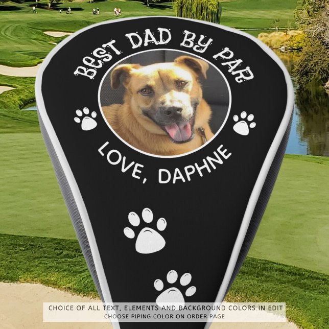 Benutzerdefiniertes Hund Foto BEST VATER BY PAR Pa Golf Headcover (Von Creator hochgeladen)