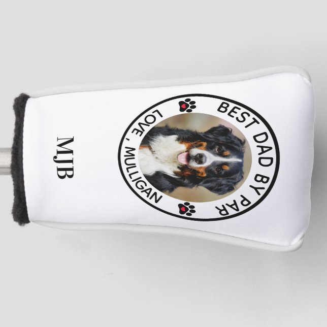 Benutzerdefiniertes Hund Foto Bester Vater nach Pa Golf Headcover (Vorderseite)