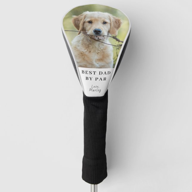Benutzerdefiniertes Hund Foto Bester Vater nach Pa Golf Headcover (Vorderseite)