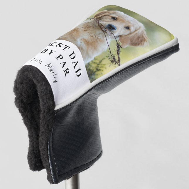 Benutzerdefiniertes Hund Foto Bester Vater nach Pa Golf Headcover (3/4 Vorderseite)