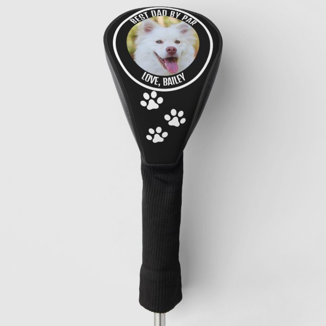 Benutzerdefiniertes Hund Foto Bester Vater nach Pa Golf Headcover (Vorderseite)