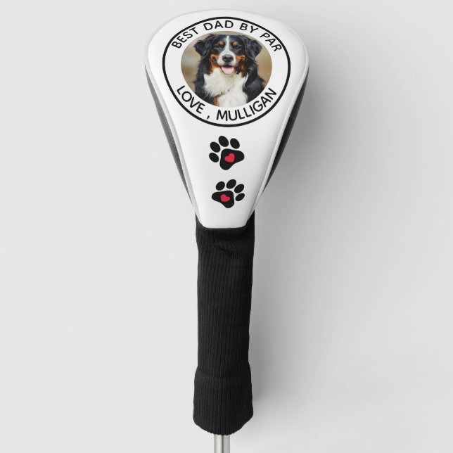 Benutzerdefiniertes Hund Foto Bester Vater nach Pa Golf Headcover (Vorderseite)