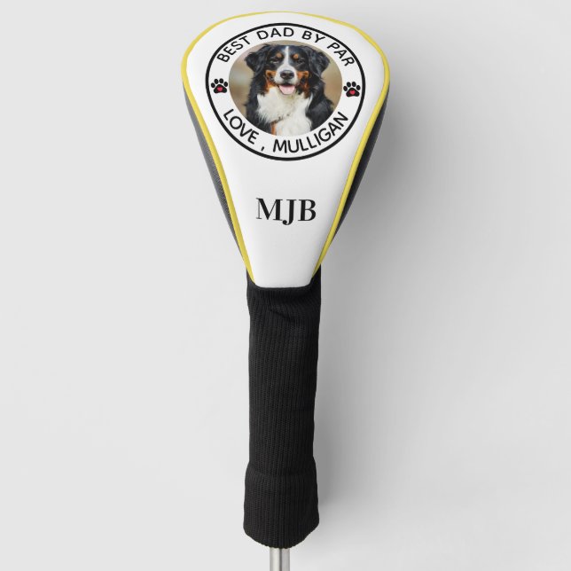 Benutzerdefiniertes Hund Foto Bester Vater nach Pa Golf Headcover (Vorderseite)
