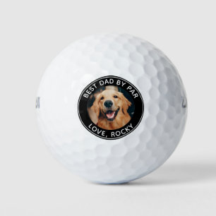 Benutzerdefiniertes Hund Foto Bester Vater nach Pa Golfball