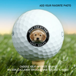 Benutzerdefiniertes Hund Foto Bester Vater nach Pa Golfball