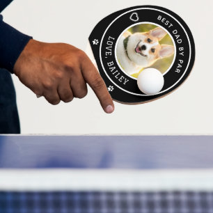 Benutzerdefiniertes Hund Foto Bester Vater nach Pa Tischtennis Schläger