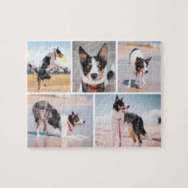 Benutzerdefiniertes Hund-Foto-Collage-Puzzle (Horizontal)