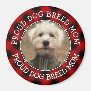 Benutzerdefiniertes Hund Mama Vater Foto Rahmen ro Magnet