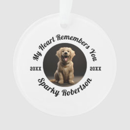 Benutzerdefiniertes Hunde-Erinnerungsdesign Ornament